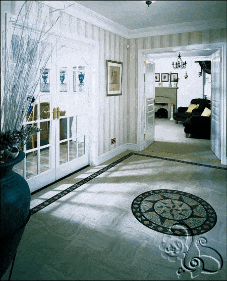 ارضية من الرخام المزخرف