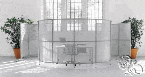 مكتب بديكور هادئ في المنزل