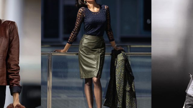 طرق تنسيق التنورة الجلدية بشكل أنيق