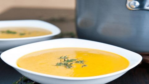 شوربة القرع بحليب جوز الهند