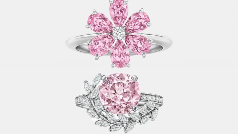 خواتم وردية تتلألأ بسحر الرومانسية